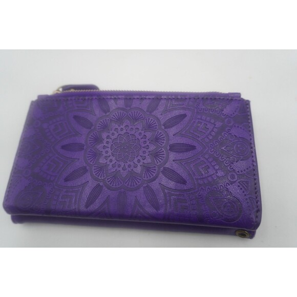 Harryshell Magnetic Zipper Leather Wallet Samsung Galaxy Note 20 Flower Purple - Picture 5 of 10